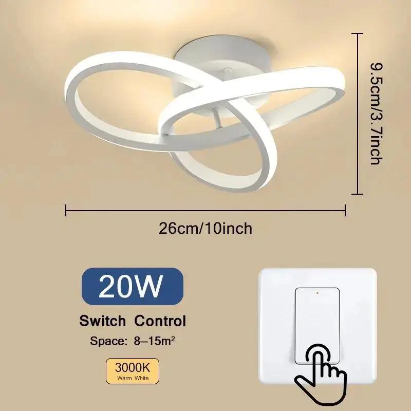 Современный потолочный светильник Бытовой светодиодный подвесной светильник Трехцветный свет Освещение для спальни Поверхностный монтаж 220 В Освещение для ресторана