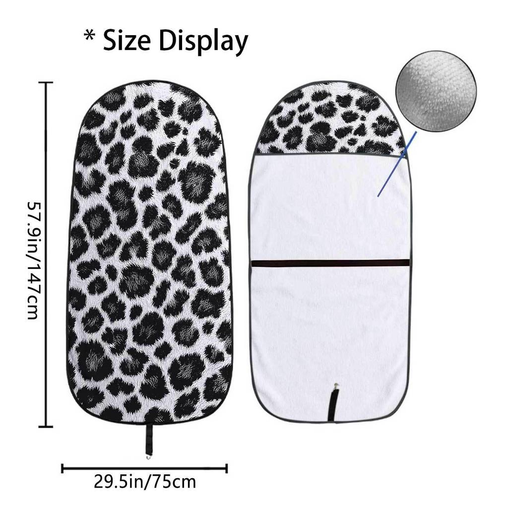Leopard Print Car Seat Towel Protector for Gym & All Seasons