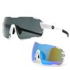 Спортивные солнцезащитные очки поляризованные солнцезащитные очки белые ADJUSTER синие зеркальные линзы набор [Afit] мужские AF-805-C3