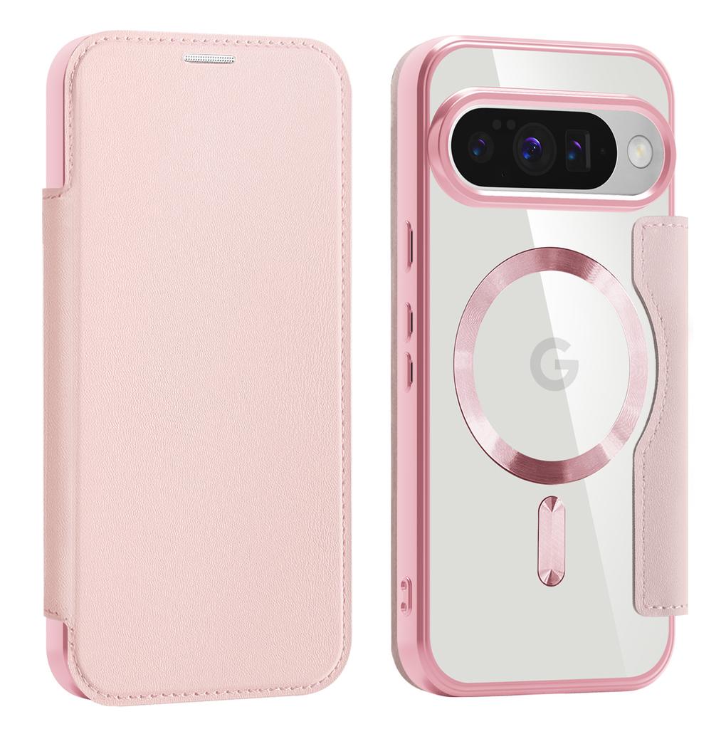 Для Google Pixel 8, 9, 10 серии. Чехол-книжка Gold Shield Magnetic Business Leather Case, совместимый с MagSafe, со слотами для карт с блокировкой RFID и защитой объектива