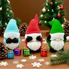 1/3Pcs 3D Printed Christmas Gnome Ornament No See Hear Speak Mini Faceless Dwarf Figurine Statue Sculpture Home Office Desktop Decoration
