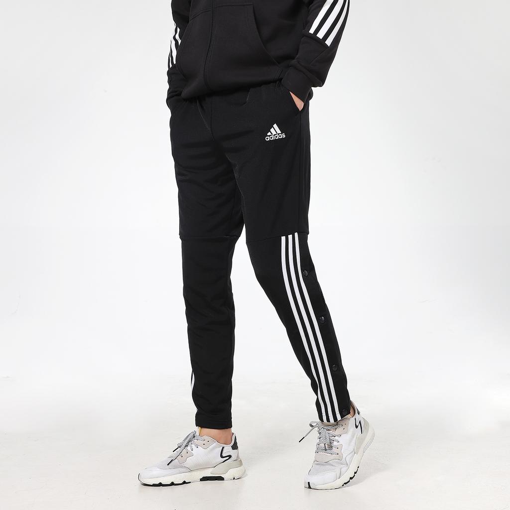 adidas Повседневные вязаные брюки на кнопках для бега, мужские брюки, черные GK8991