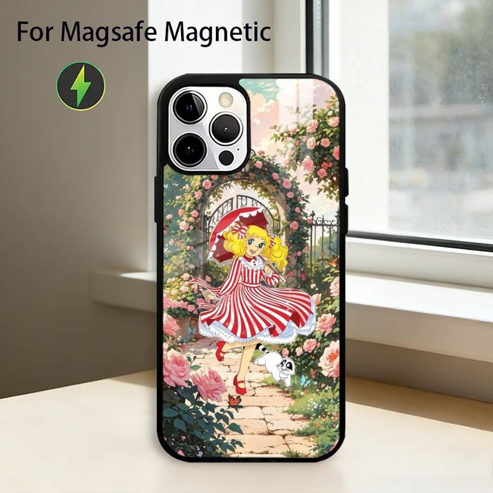 A-Аниме Конфеты Конфеты Чехол для Телефона Для iPhone17,16,15,14,13,12,11 Plus,Pro Магнитный с Magsafe Беспроводная Зарядка