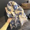 Sunflower Pattern Autumn and Winter New Imitation Cashmere Scarf for Women Warm and Thickened Versatile Long Shawl and Scarf