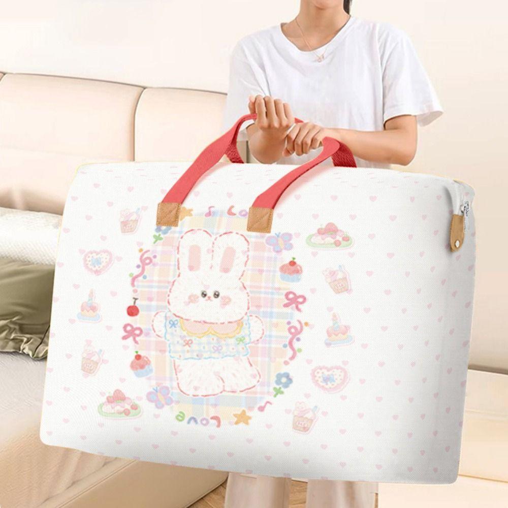 Non-woven Fabric Children Quilt Finishing Bag Cartoon Luggage Storage Bag Clothes Organizer Closet