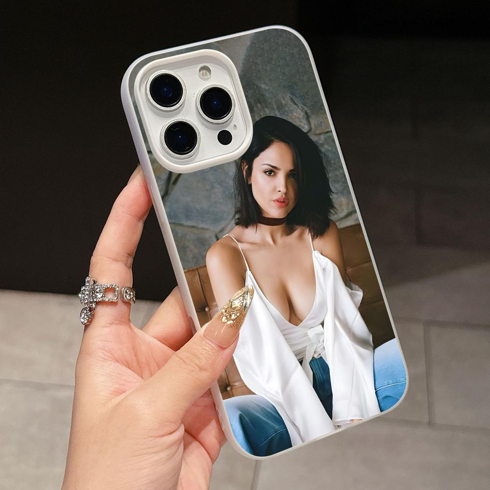 Модный силиконовый чехол Eiza Gonzalez с двойным слоем, белый, для мобильного телефона iPhone 17 16 15 14 13 12 11 Air Pro Max Plus, защитный