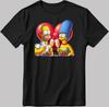 The Simpsons Valentine Days Short Sleeve White-Black Men's / Women's T-Shirt C444