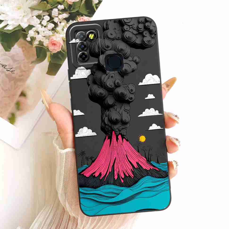 Чехол для Infinix Hot 10 Lite X657B Милый мультяшный принт кошки Силиконовая задняя крышка Чехлы для защиты телефона Infinix Hot 10Lite