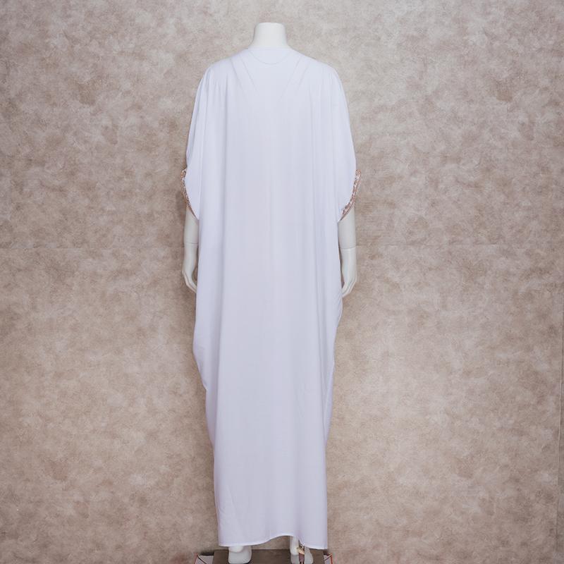 2022 элегантное золотое вышитое кафтан в стиле ретро с v-образным вырезом белое платье больших размеров женская одежда летняя пляжная одежда купальный костюм накидка