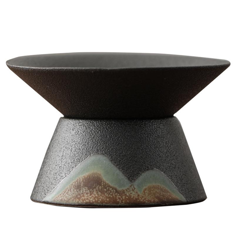 Японский ситечко для чая с ручной росписью, фильтрация, ретро керамический чайный сервиз кунг-фу, аксессуары, марлевая фильтрация, сетка для остатков чая