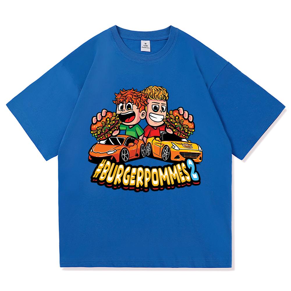 Burgerpommes 2 футболка модная мужская Harajuku эстетическая милая футболка Icrimax унисекс высокое качество мультфильм повседневные хлопковые футболки рубашки
