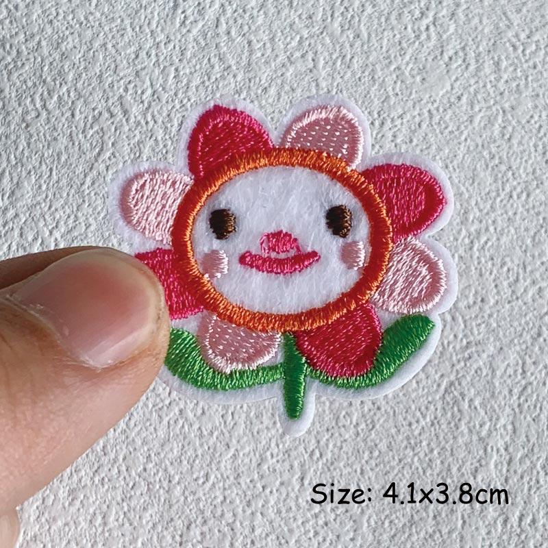 Cartoon Animals Embroidered Iron Patch For Clothing DIY Striped Sewing Patch