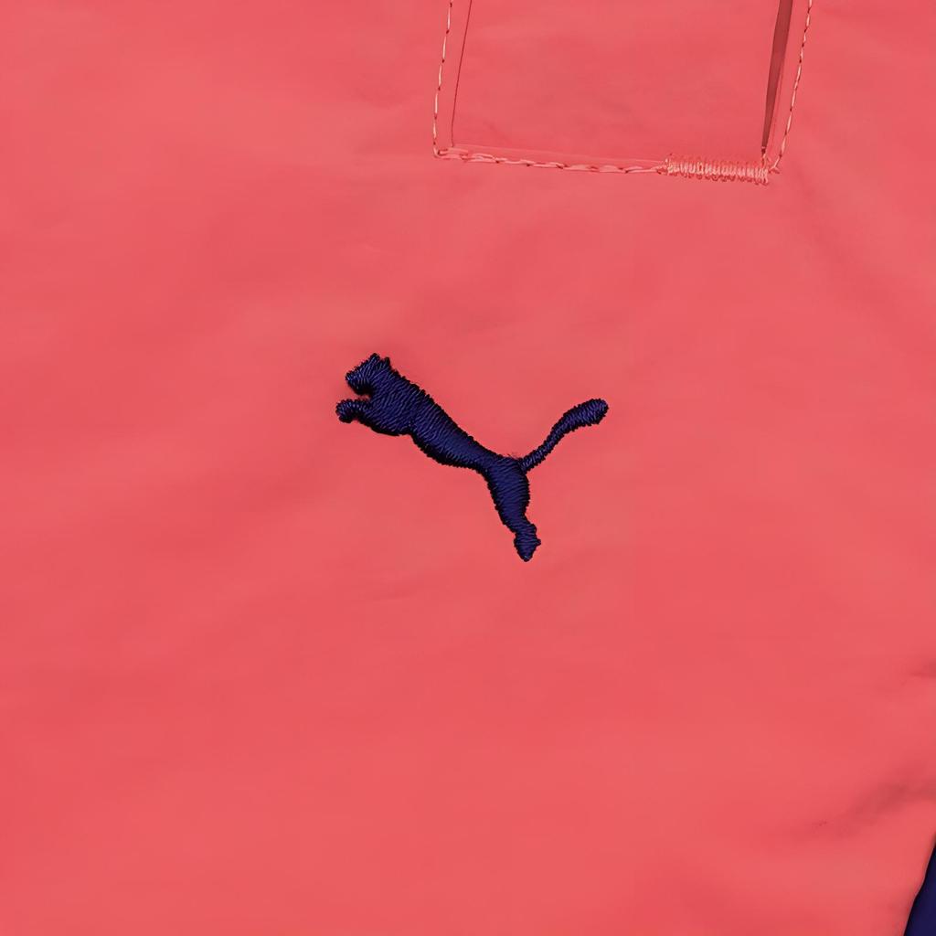 Puma Select MMQ Collection Colorblock Logo Повседневные шорты на шнурке Мужские брюки Оранжевый Розовый 537512-35