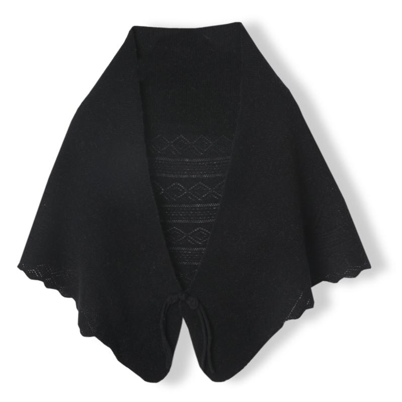 Шаль-накидка с пуговицей-китайским узлом 100% шерсть Женские вязаные накидки на плечи Шарф Кейп Мягкий теплый для шеи Каппа Уютная осенняя мода Мантии