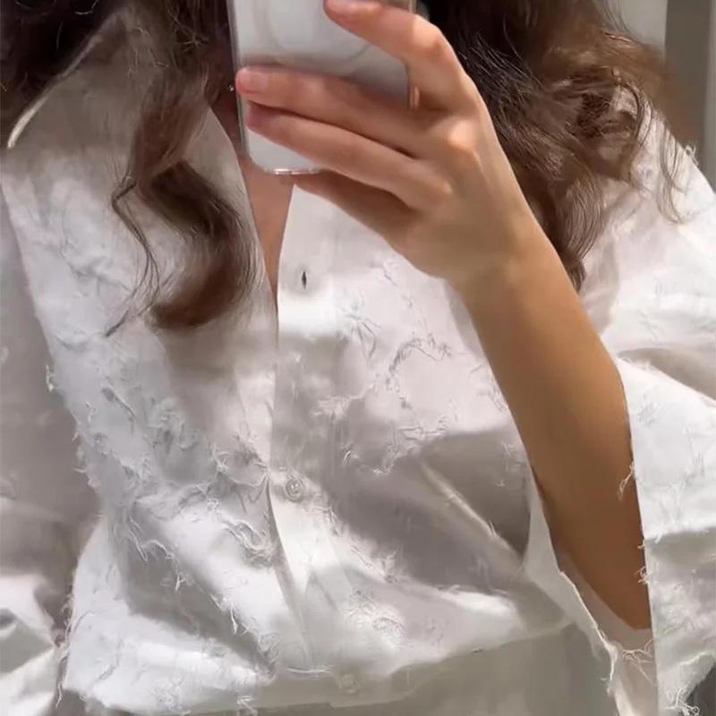 Комплект женской рубашки с кисточками из перьев и юбки миди в европейском и американском стиле