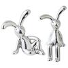 Rabbit Animal Decor Modern Style Bunny Art Crafts Silver Living Room Decoration
