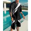 Mens Fashion Tracksuit Set Shorts Summer Men 2 Piece Outfit Suit Casual Short Sleeve Men Clothing Oversized Tshirt Jogging Set