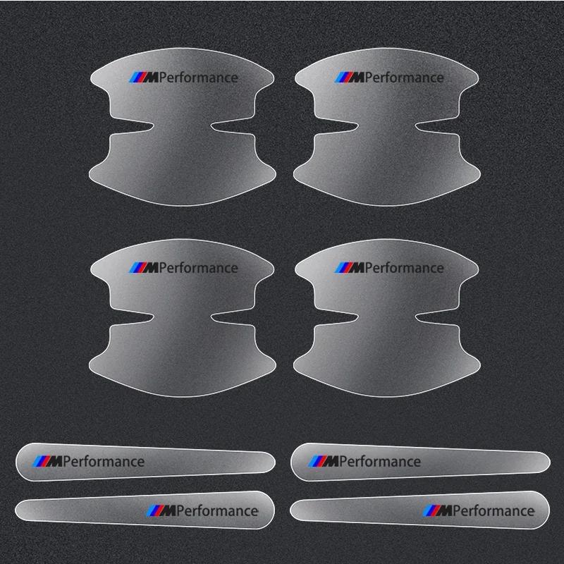 2025 For BMW 8pcs Car Door Bowl Handle Scratch Protective Stickers Transparent For BMW 5 6 Series X3 X4 X5 X6 F10 F11 F18 F06 F1