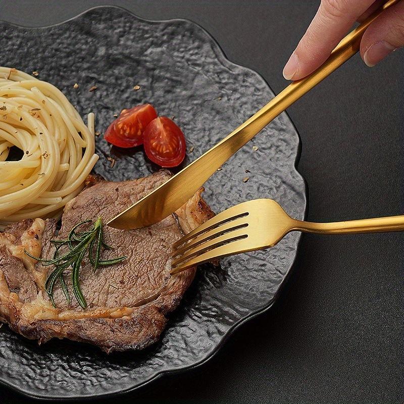 Набор столовых приборов из нержавеющей стали, роскошные столовые приборы, посуда, нож, ложка, вилка, палочки для еды, набор столовых приборов