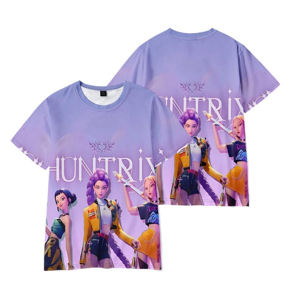 20 Colors KPop Demon Hunters Merch 2025 Tee T-shirt Merch Men Short Sleeve Tee Unisex Tops Clothes Causal Female Y2K Tops