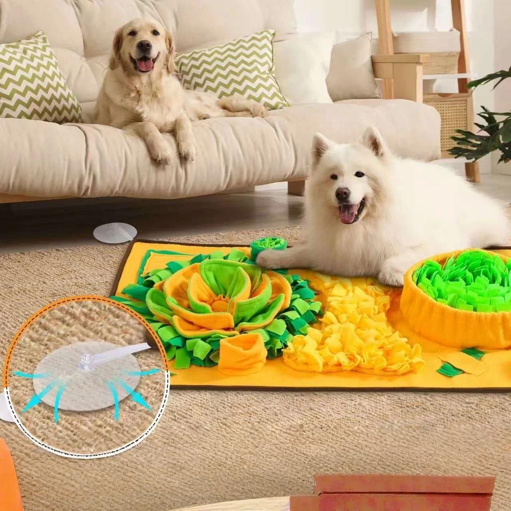 Snuffle Mat Interactive Dog Toy for Small Large Dogs, Slow Feeder Foraging Mat, Anti-Anxiety Boredom Training Mat for Cats  Pets