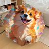 1pc Happy Corgi Celebration Umbrella with Plastic Handle,Suitable for All Seasons Home Travel Outdoor UmbrellaDD280