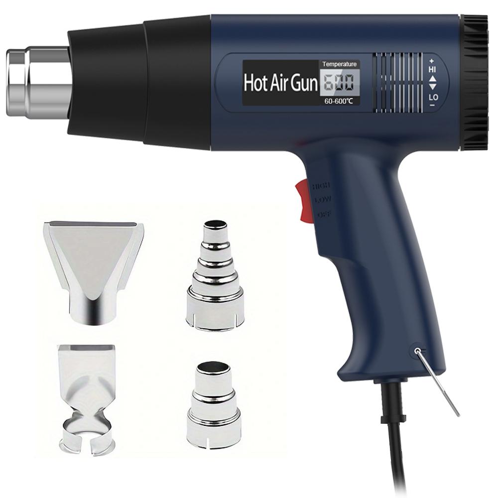 Профессиональный термофен 2000 Вт Фен с горячим воздухом Промышленный фен Воздуходувка для пайки Термический фен Термоусадочная упаковка Инструменты