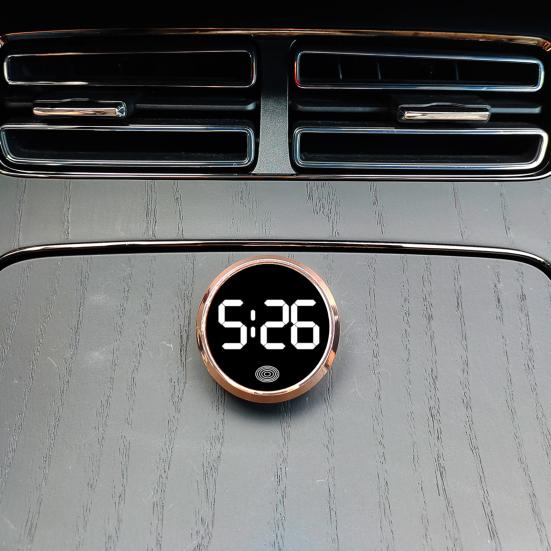 Автомобильные цифровые часы на приборной панели, автомобильные часы со светодиодным дисплеем времени, сенсорные часы для автомобиля, наклейка на часы для приборной панели автомобиля