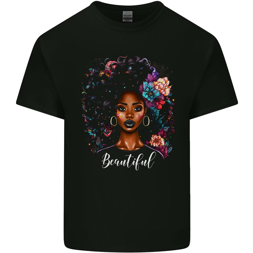 Beautiful African Black Unisex Unisexs Light Cotton TShirt