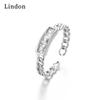 Lindon Classic Copper Alloy Zircon Ring Ladies Jewelry Wedding Promise Party Gift