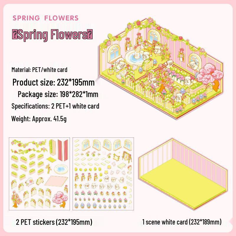 3D Miniature Scene Collage Stickers: Cute Decompression Handbook Stickers