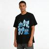 Halloween Fun Blue Element Print Top Spooky Pumpkin Cat Bow Festival Casual T-Shirt Pure cotton T-shirt