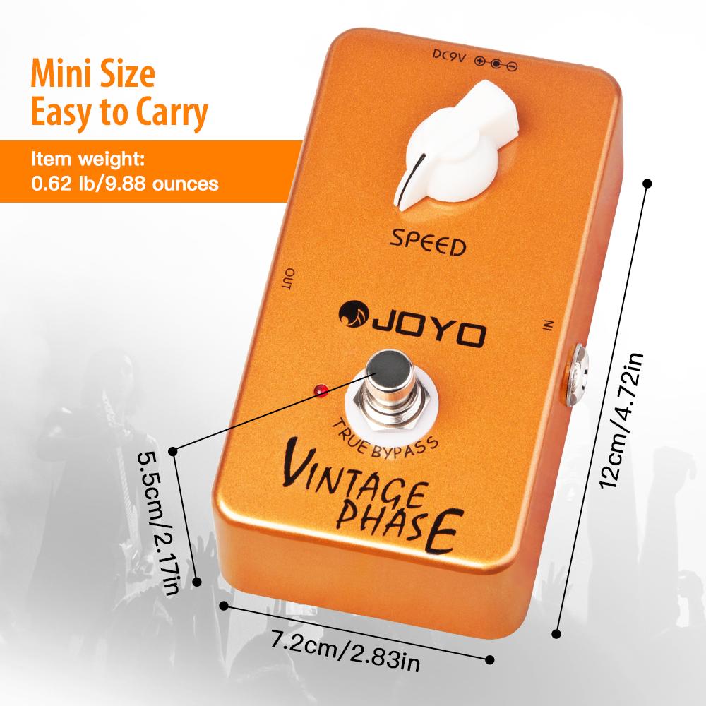 JOYO JF-06 Винтажный Фейзер Педаль Гитарного Эффекта Классические Звуки Фейзера 70-х с Ручкой Контроля Скорости Гитарные Части и Аксессуар
