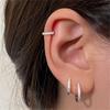 1 пара маленьких сережек-колец для женщин и девочек, минимализм, крошечные серьги для пирсинга хряща, циркониевые серьги, ювелирные изделия, аксессуары, подарки