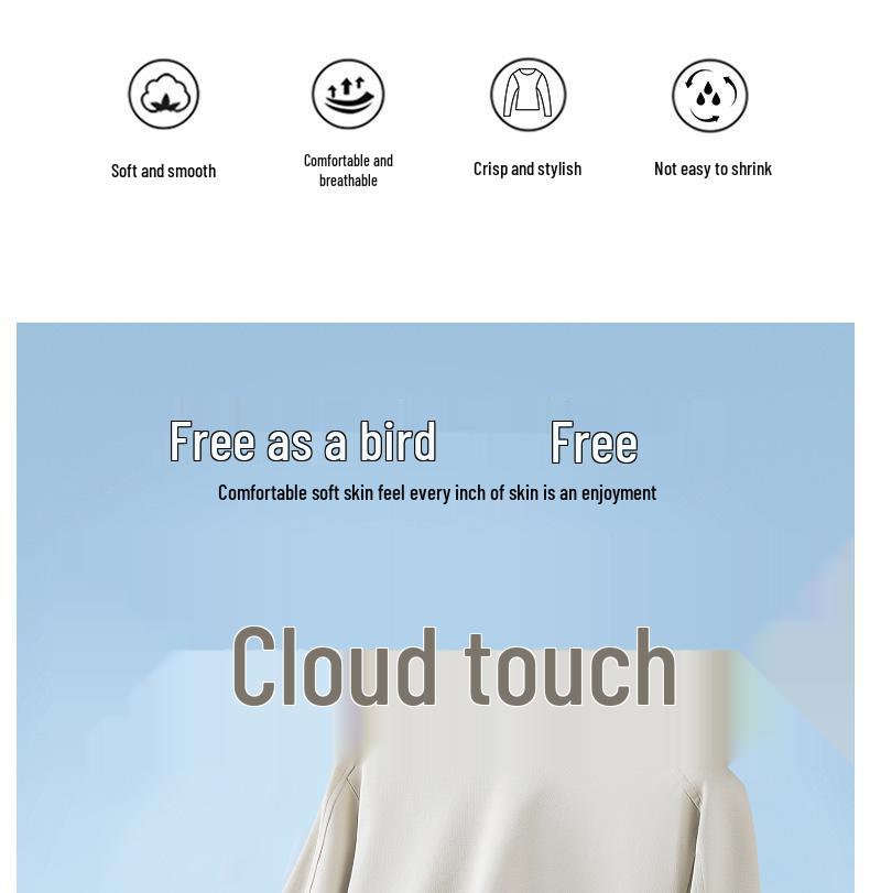 Мужская футболка с длинным рукавом из мерсеризованного хлопка 270 г/м² - Однотонная, Круглый вырез, Осенне-весенний топ