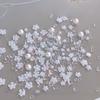 White Crystal Floral Nail Decorations Floral Pearl Nail Accessories Nail Art Charms  for Nail DIY