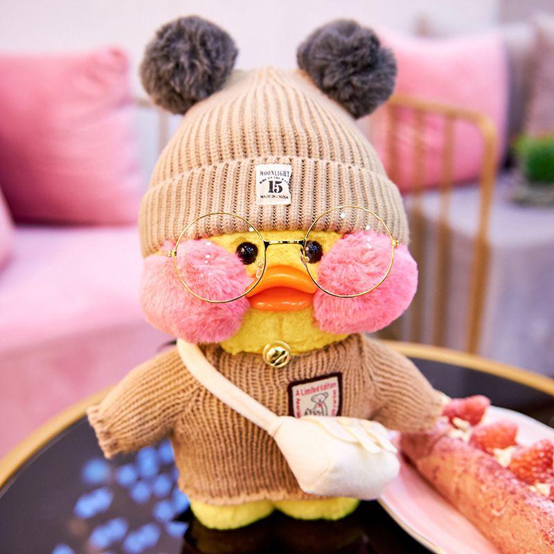Cafe 30cm Lalafanfan Mimi Yellow Duck Costume Wearing Plush Toys Stuffed Doll