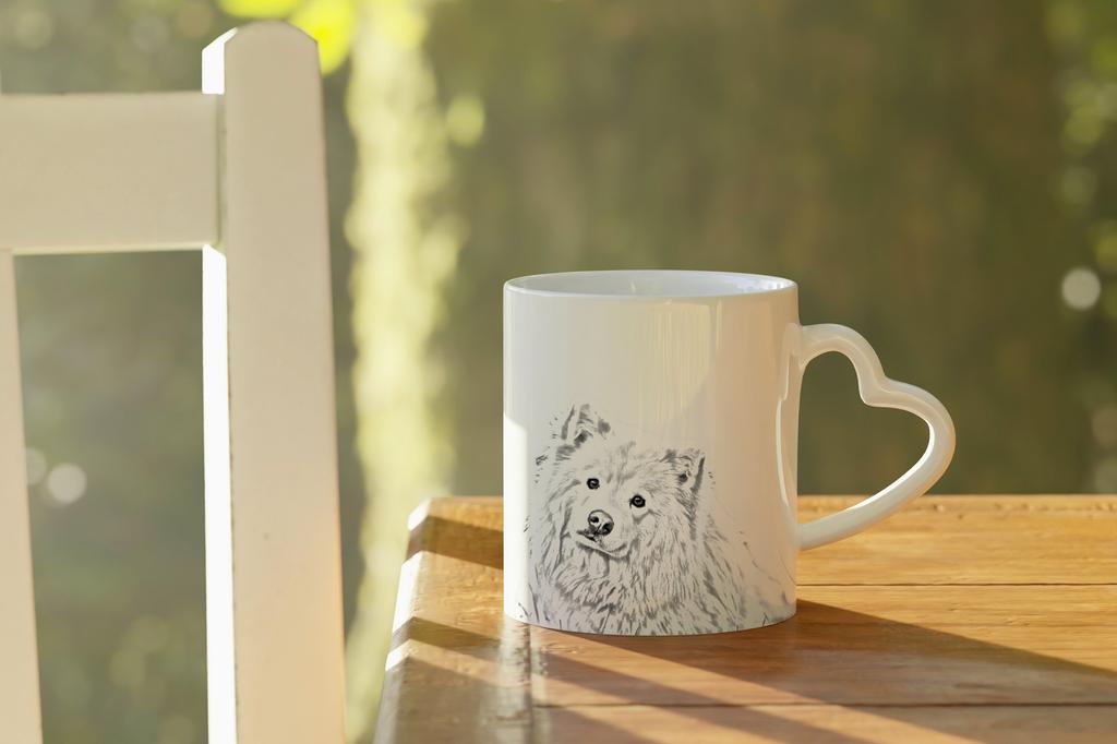 Finnish Lapphund, Finnish Lapponian Dog - cup with a dog, adorable cup with a heart-shaped handle, universal gift from the Art-Dog brand