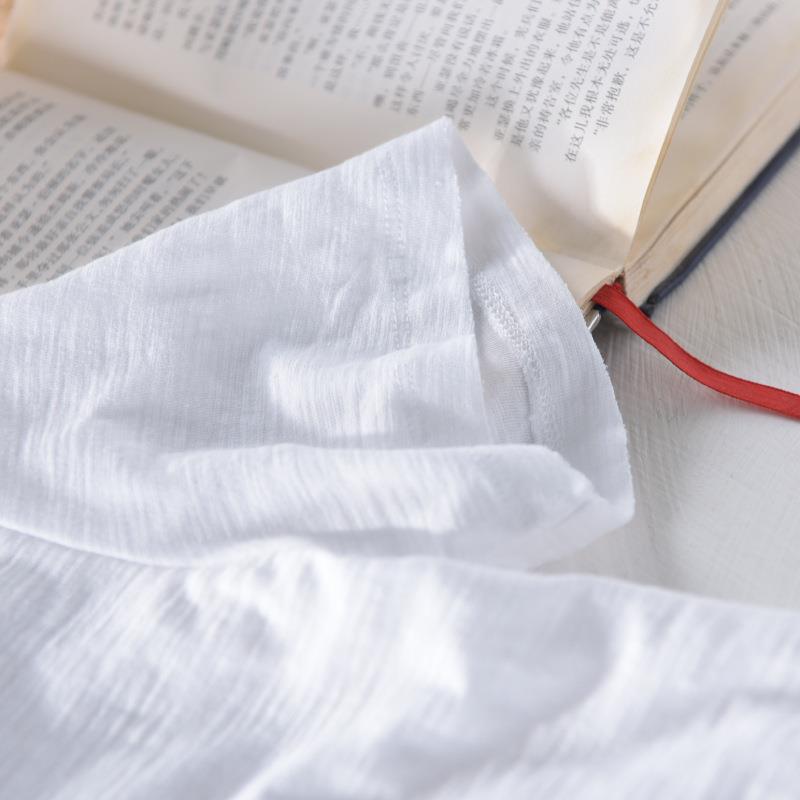 Летняя хлопковая мужская повседневная футболка с коротким рукавом и круглым вырезом, тонкая дышащая удобная однотонная мужская футболка