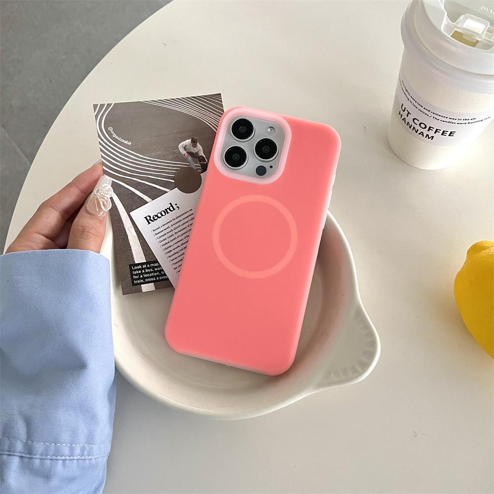 Модный гелевый жидкий силиконовый магнитный чехол для Magsafe для iPhone 17Air 16 Plus 15 14 13 12 11 Pro Max, флуоресцентный, противоударный, мягкий матовый чехол