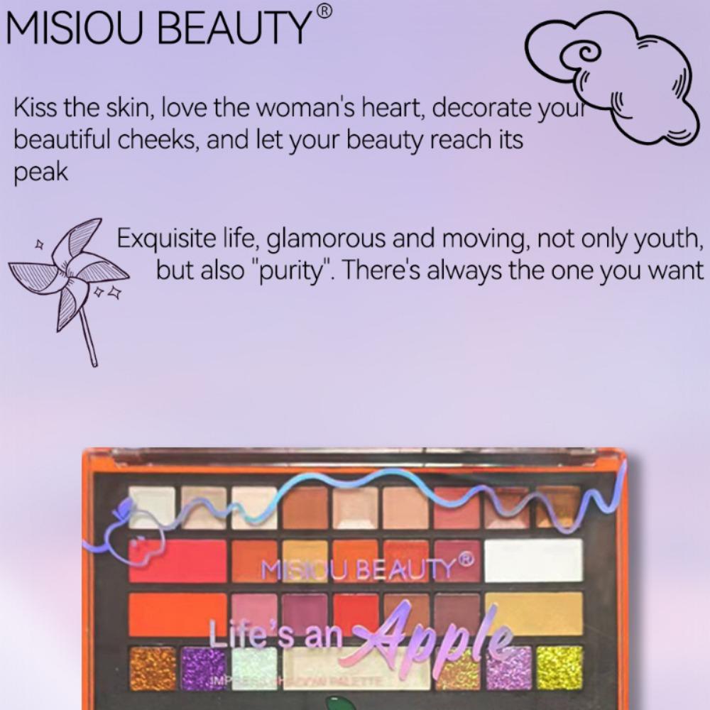 Misiou Beauty Earth -colored Pearl Matte Natural Flashes 30 Color Highlights High -light Repair Blush Eye Shadow Integrated Plate