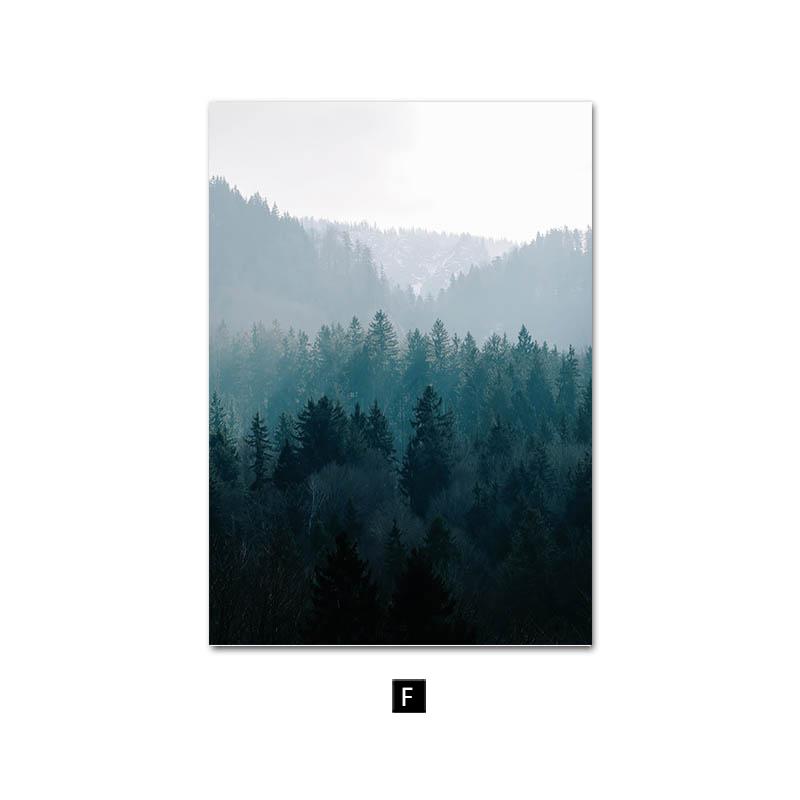 Природа Пейзаж Живопись Озеро Снежная Гора Холст Плакат Скандинавский Стиль Художественный Принт Лесная Пристань Цитаты Украшение Стены Изображение