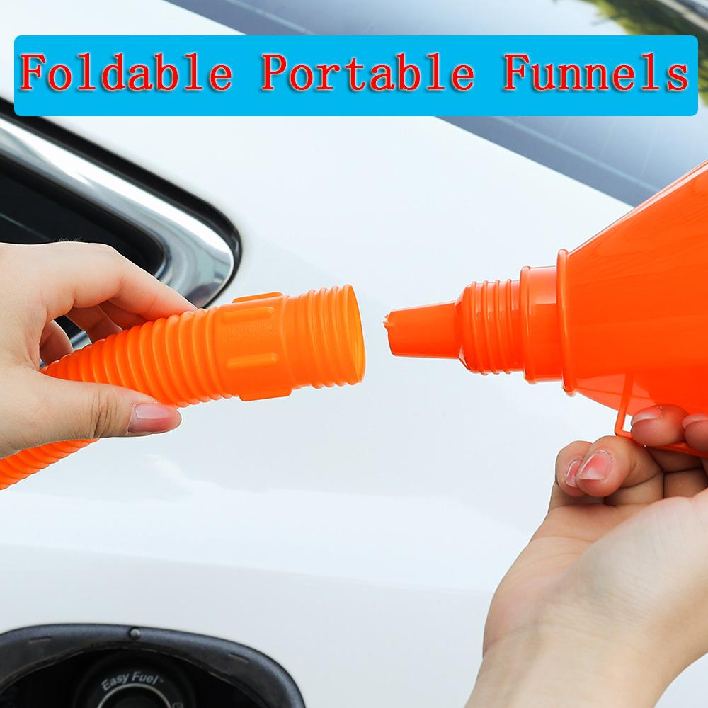 Universal Car Motorcycle Foldable Portable Funnels Auto Motorcycle Refueling Accessories Refueling Gasoline Engine Oil Funnel