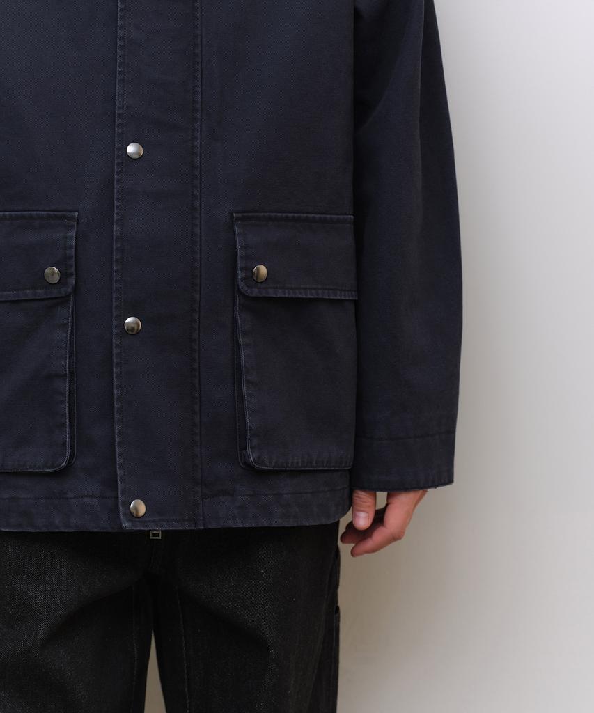 Musinsa Standard Pigment Canvas Hunting Jacket [Navy]