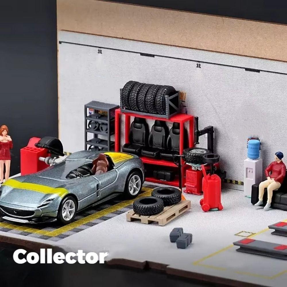 Model Assembly Simulation Car Repair Tools Miniature Scene Garage Scene Display Sand Table