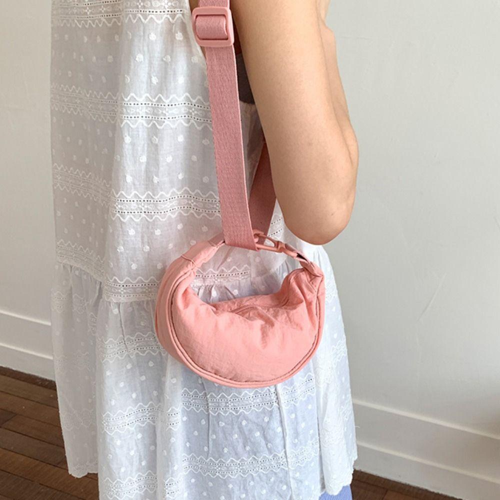 Korean Style Mini Dumpling Bag Lightweight Oxford Cloth Shoulder Bag Nylon Crossbody Bag Travel