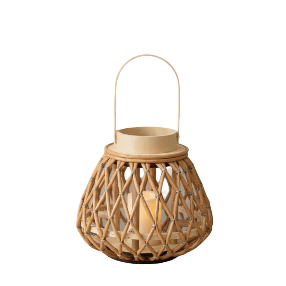 Natural Bamboo Bamboo Lantern Rattan Material Handmade Ornament Home Farmhouse