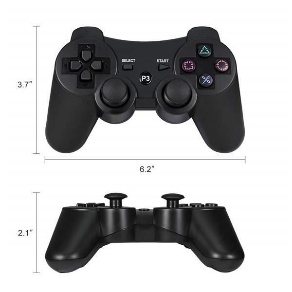 Контроллер Dualshock Ps3 без провода, двойная вибрация, 6 осей(Шесть осей) для контроллера PS3 (белый)