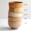 Shirasagi Mokkou Shirasagi M Wooden Soup Bowls, Cherry Wood, Set of 2