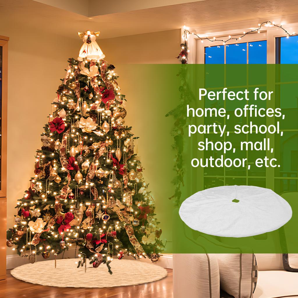 48-дюймовая юбка в виде рождественской елки из искусственного меха с косичной вязкой, мягкая плюшевая юбка в виде рождественской елки, многоразовая